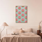 Pastel Donuts Food Pattern Canvas Print