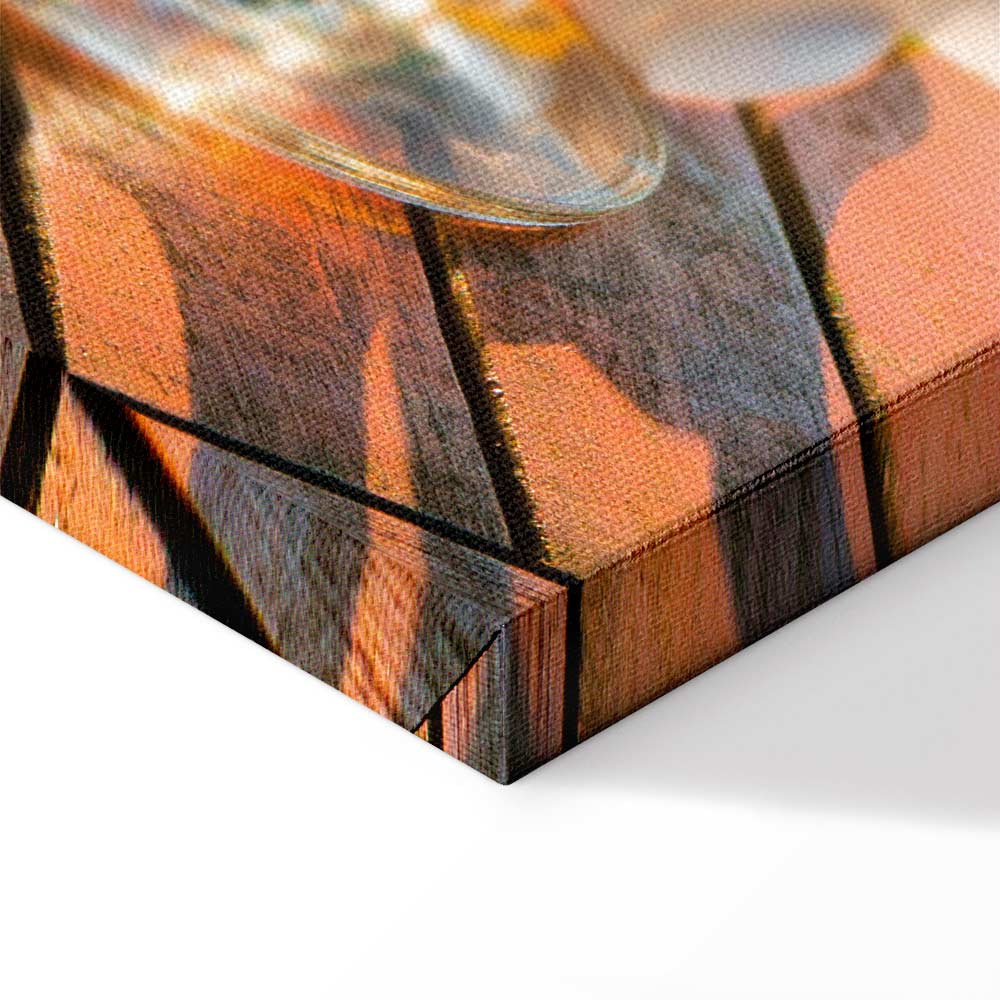 Romantic Wine & Sea Boards Vertical Canvas Print