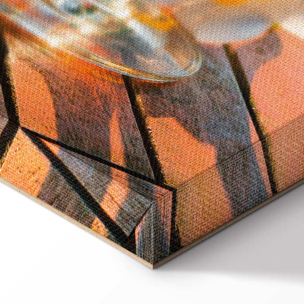 Romantic Wine & Sea Boards Vertical Canvas Print