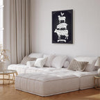 Kitchen Farm Animal Inscriptions Vertical Canvas Print