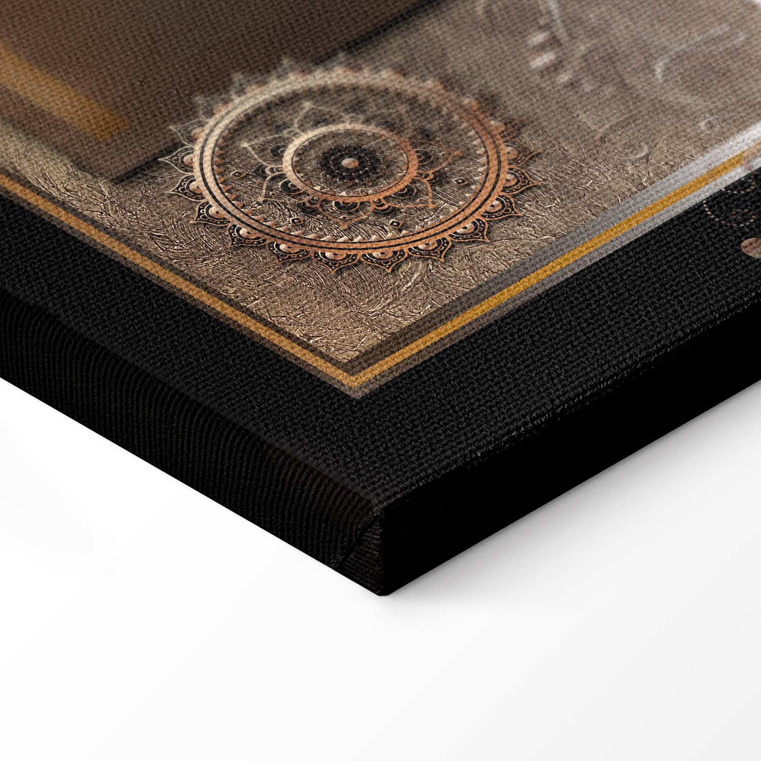 Chestnut World Map Canvas Print