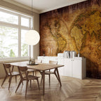 Antique World Map Wall Mural