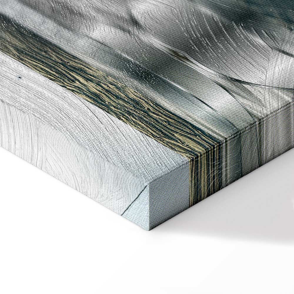 Metal World Map Modern Canvas Print