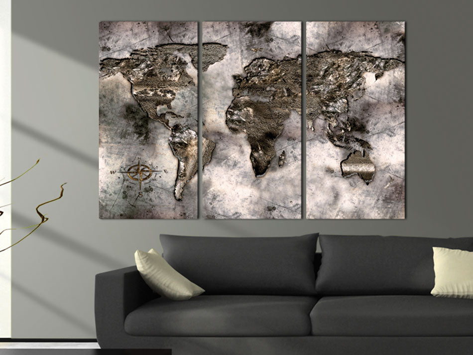 Opalescent World Map Decorative Pinboard