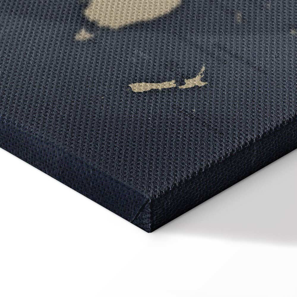 Anthracite World Map Canvas Print