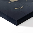 Anthracite World Map Canvas Print