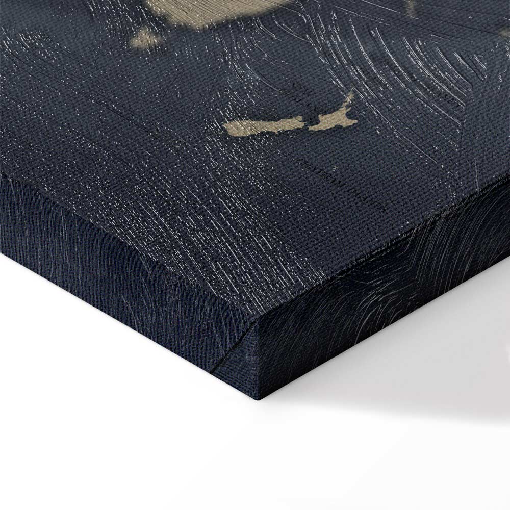 Anthracite World Map Canvas Print