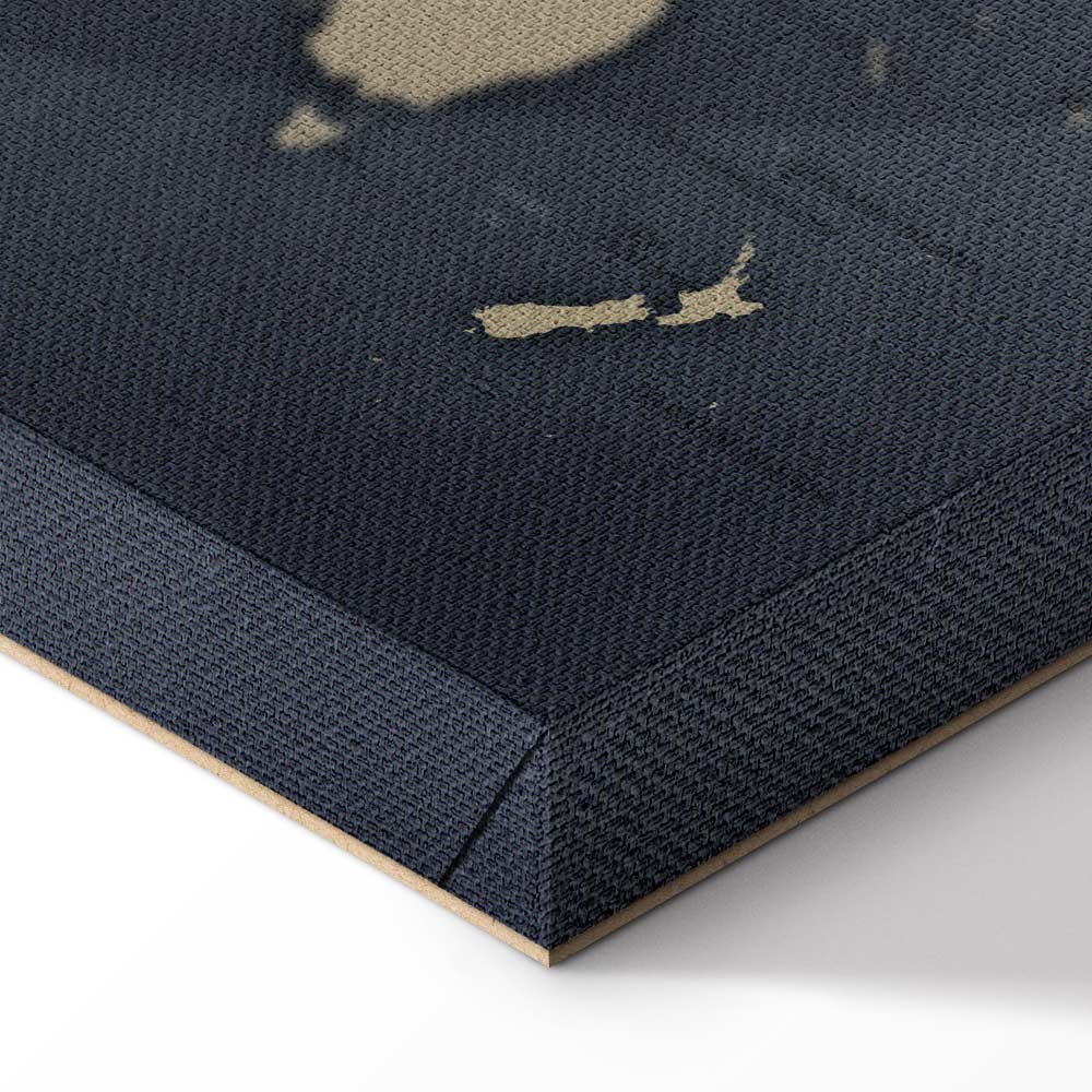 Anthracite World Map Canvas Print