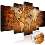 Bronze World Map Acrylic Print