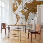 World Map White Oceans Wall Mural