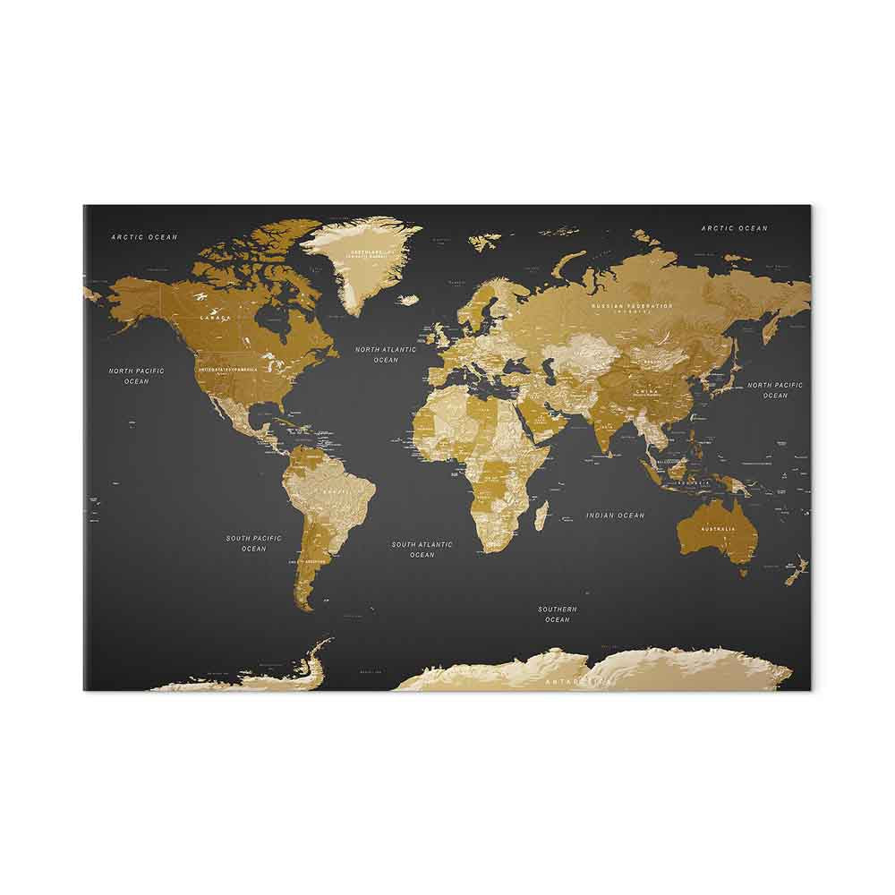 Modern World Map Canvas Print