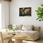 Modern World Map Canvas Print