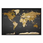 Modern World Map Canvas Print