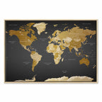 Modern World Map Canvas Print