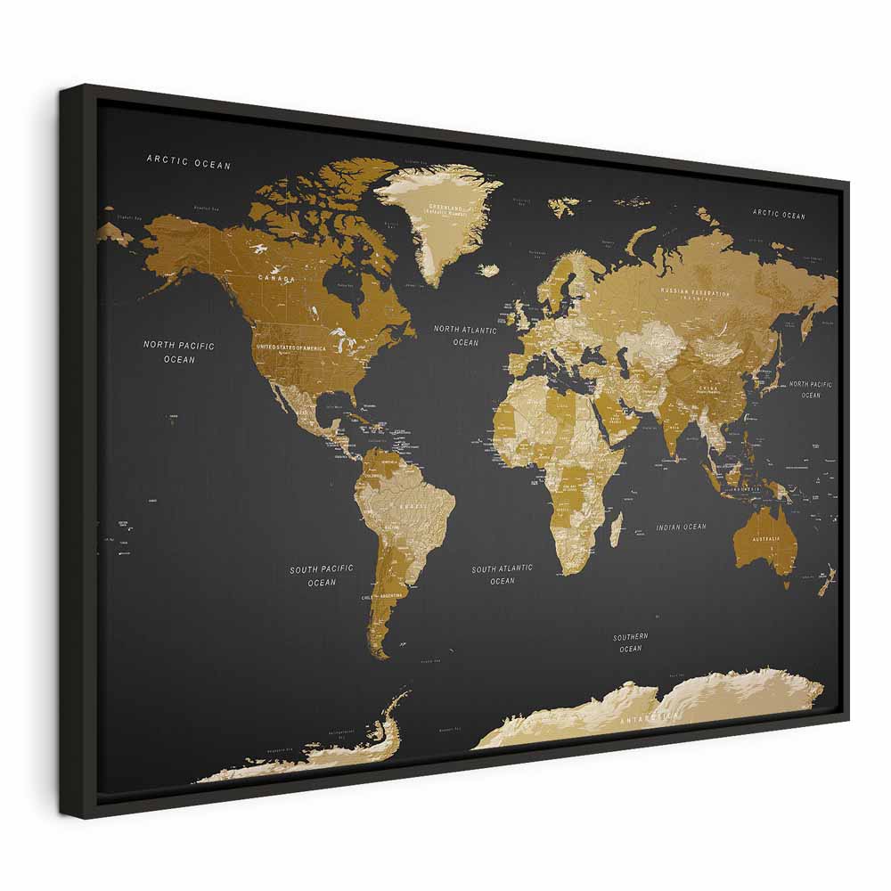 Modern World Map Canvas Print