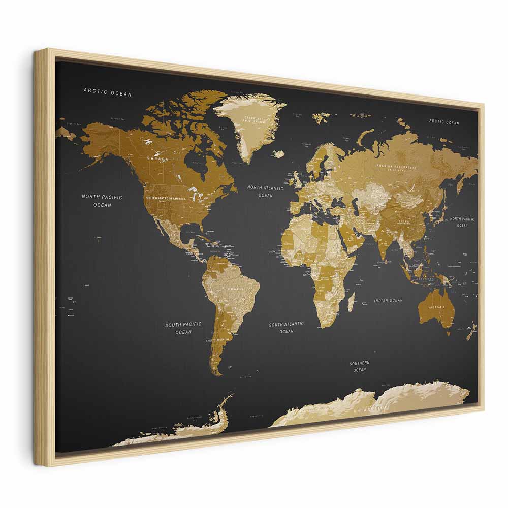 Modern World Map Canvas Print