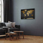 Modern World Map Canvas Print