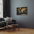 Modern World Map Canvas Print