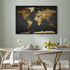 Modern World Map Canvas Print
