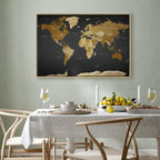 Modern World Map Canvas Print