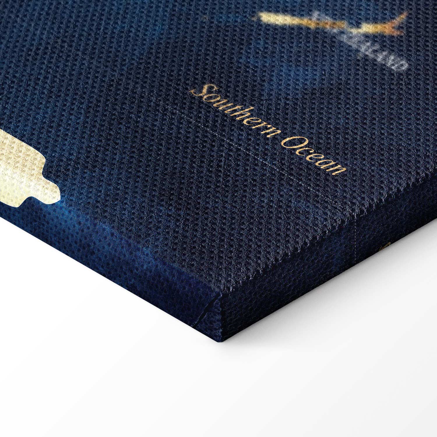 Dark Blue World Map Canvas Print