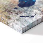 Abstract Colourful World Map Canvas Print