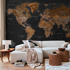 Stylish World Map Wall Mural