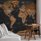 Stylish World Map Wall Mural