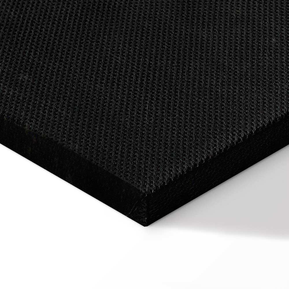 Black Textured World Map Canvas Print