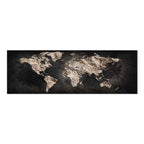 Black Textured World Map Canvas Print