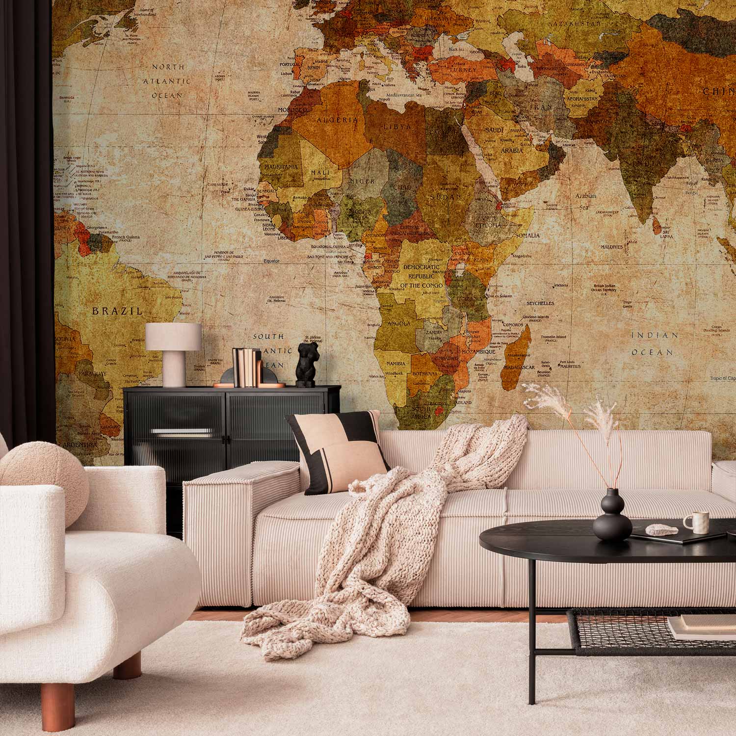 Old World Map Vintage Wall Mural