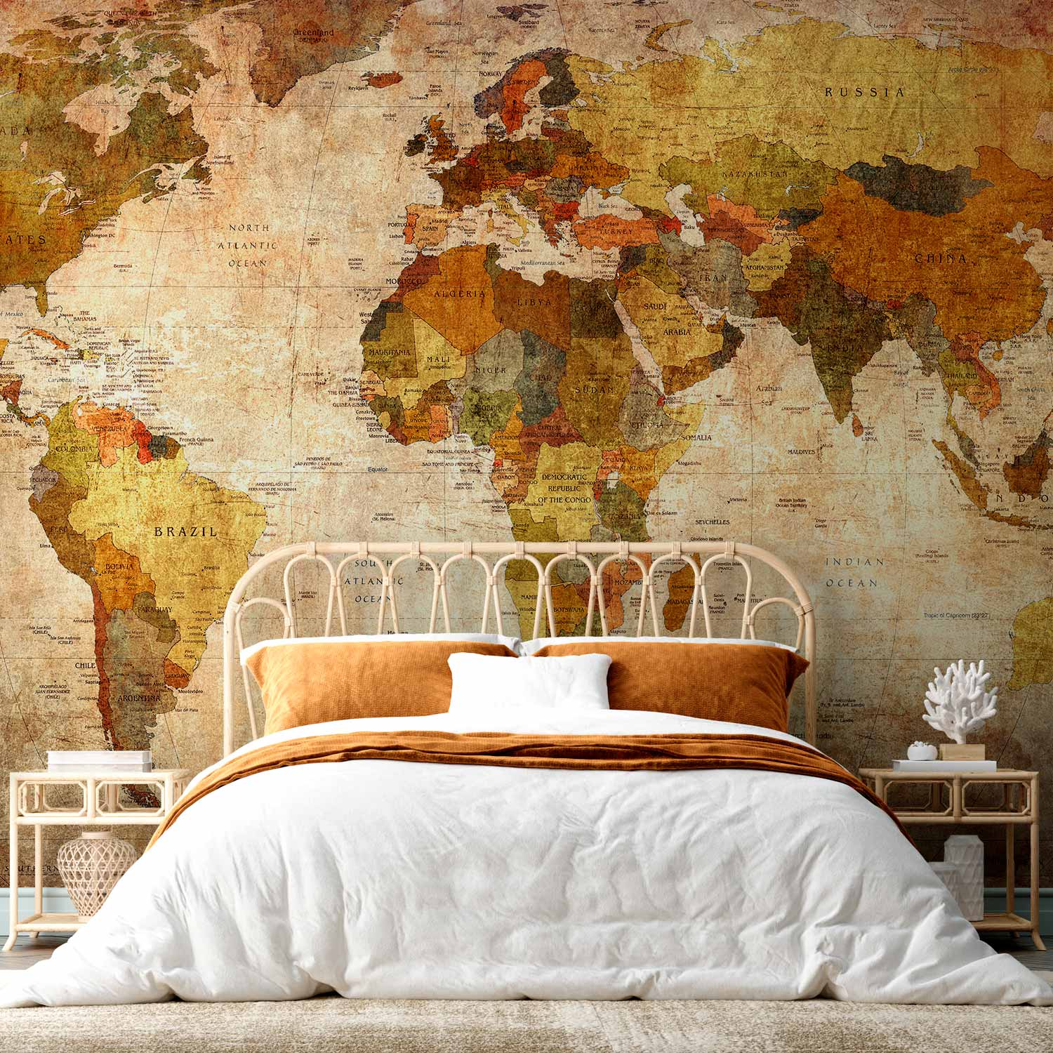 Old World Map Vintage Wall Mural