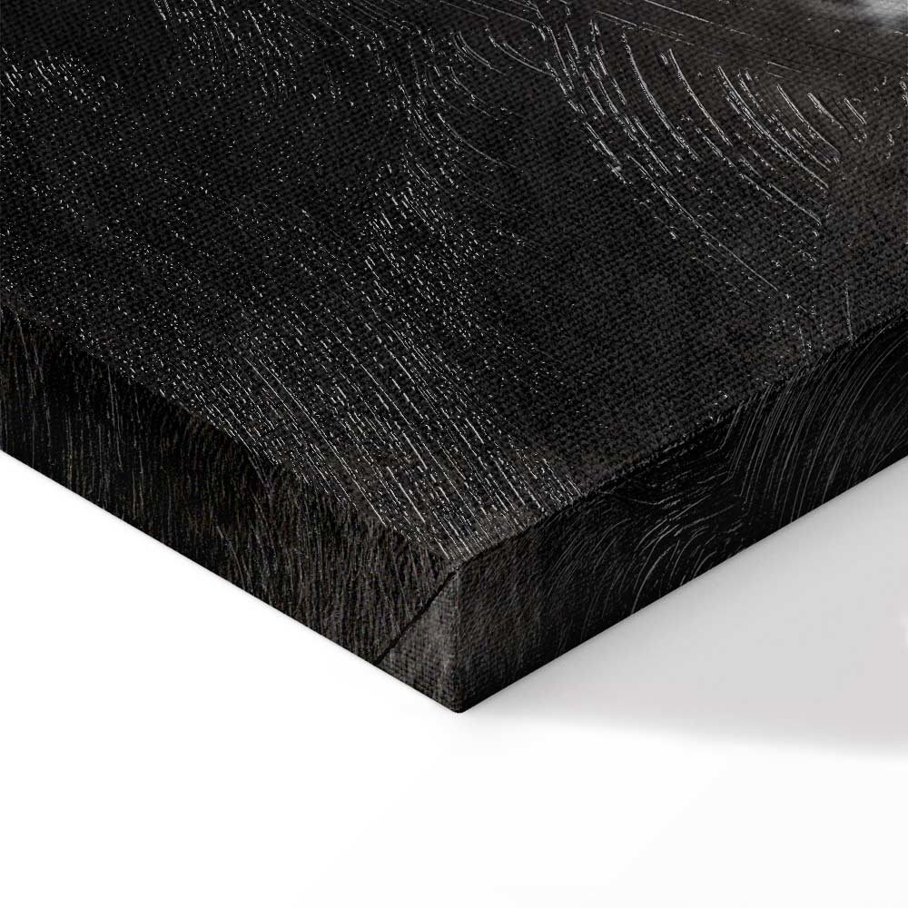 Dark World Map 5-Part Wide Canvas Print