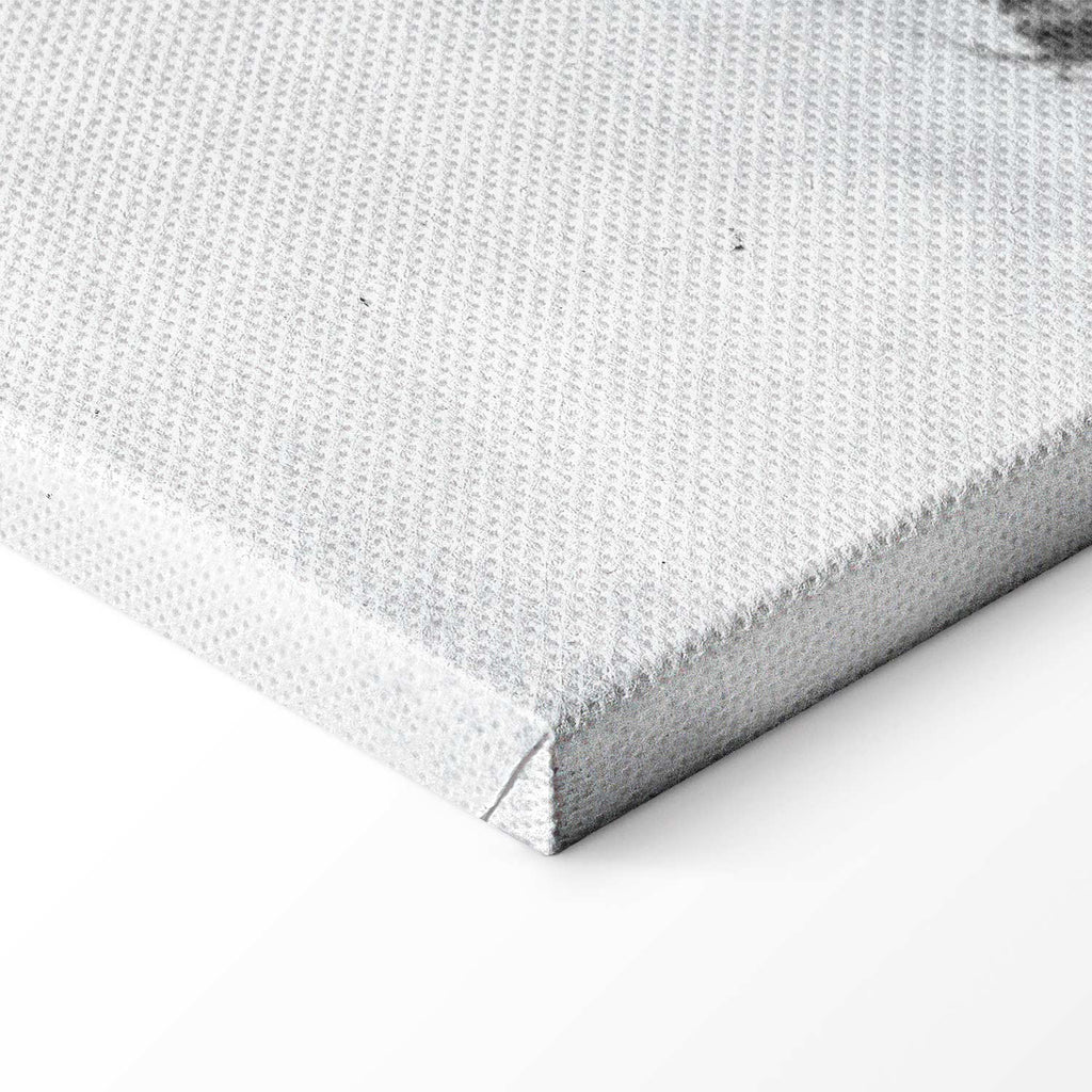 Concrete World Map Grey Canvas Print