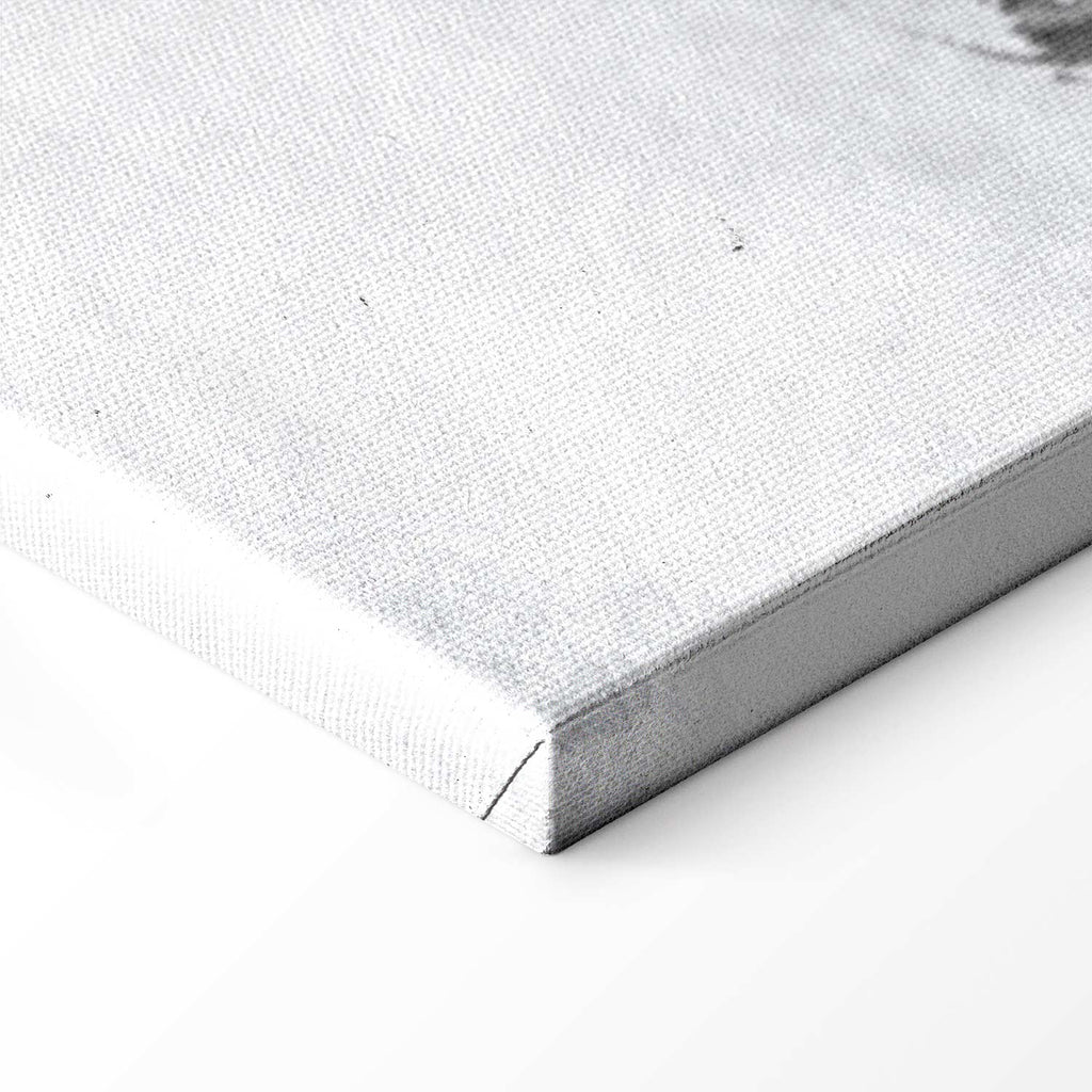 Concrete World Map Grey Canvas Print