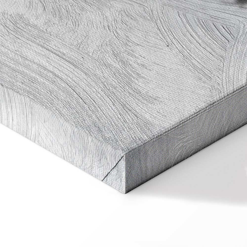 Concrete World Map Grey Canvas Print