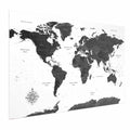 Monochromatic World Map Poster