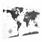 Monochromatic World Map Poster