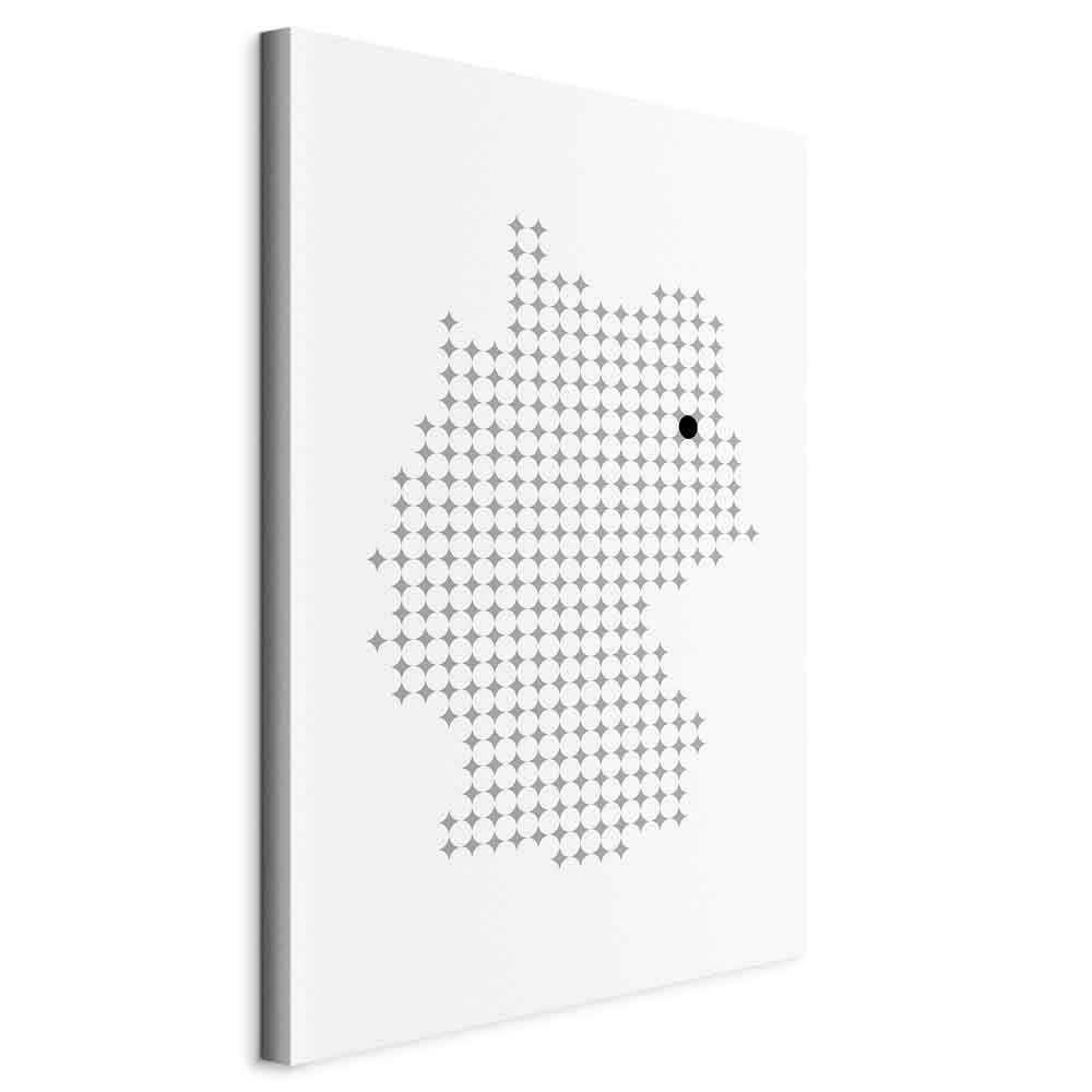 Germany Map Vertical Canvas Print