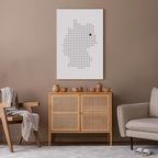Germany Map Vertical Canvas Print