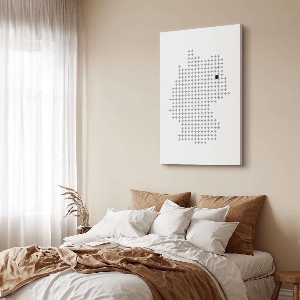 Germany Map Vertical Canvas Print