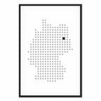 Germany Map Vertical Canvas Print