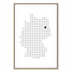 Germany Map Vertical Canvas Print