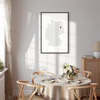 Germany Map Vertical Canvas Print