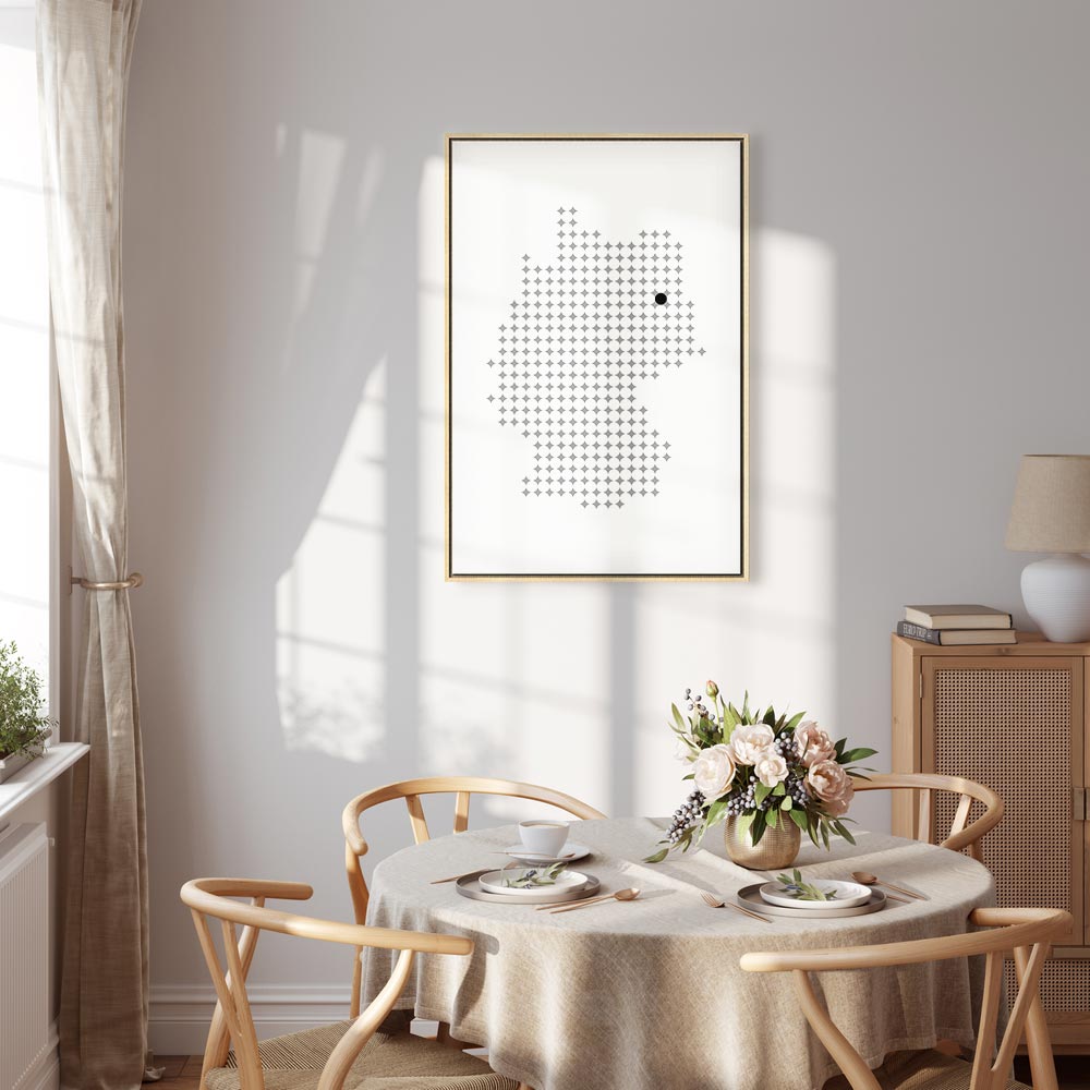 Germany Map Vertical Canvas Print