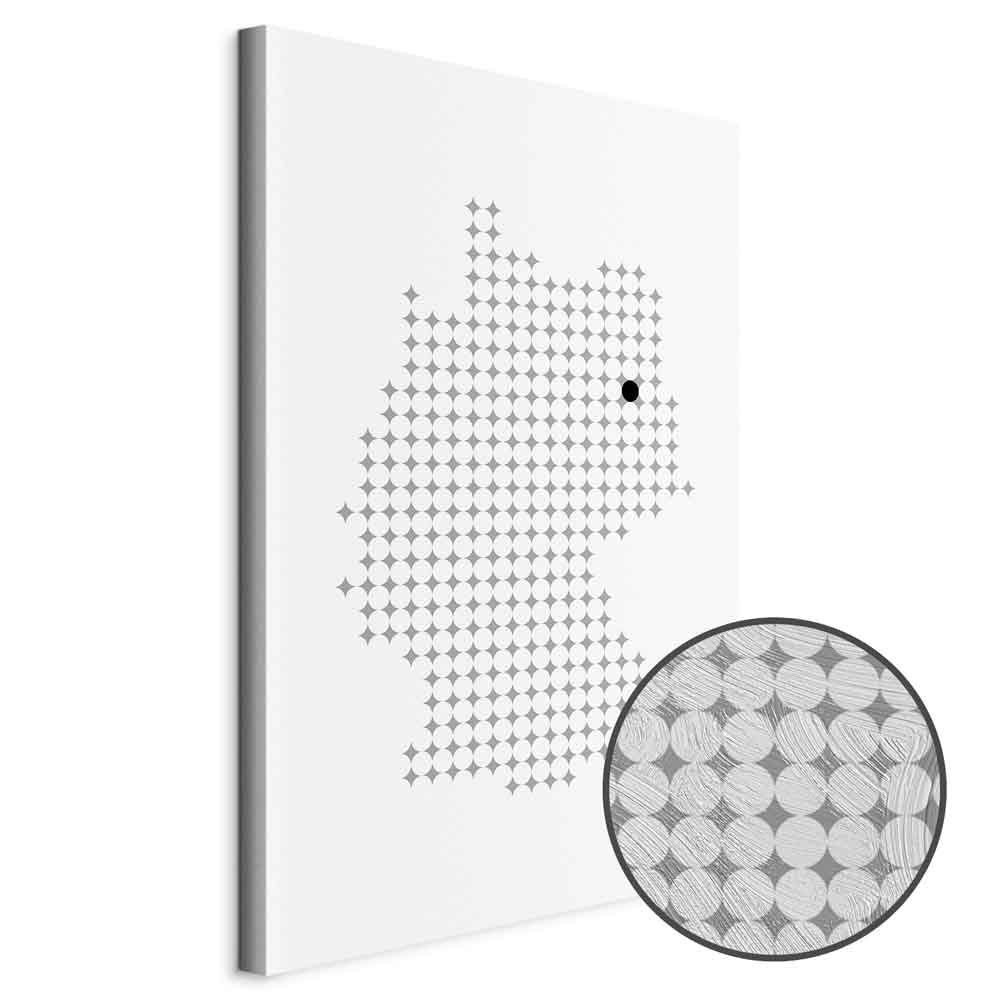 Germany Map Vertical Canvas Print