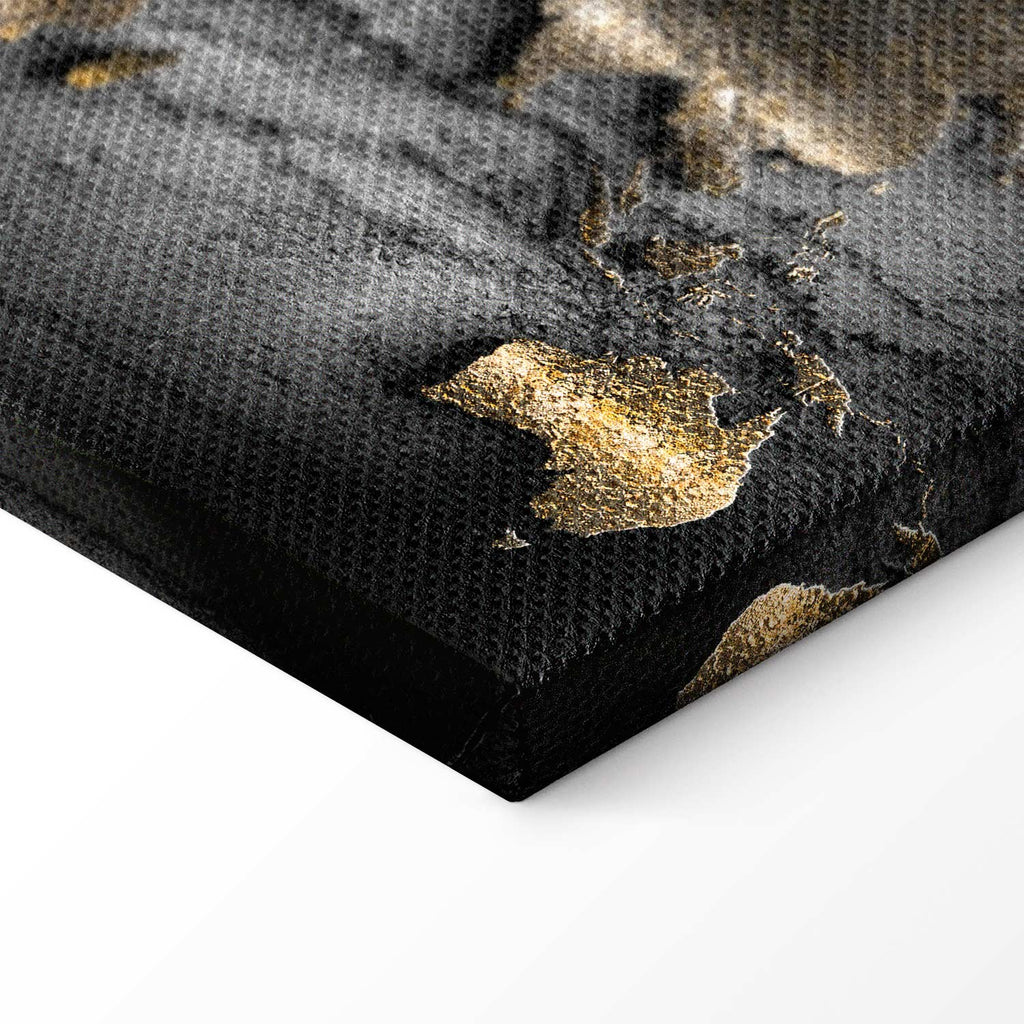 Abstract Continents Map Texture Canvas Print