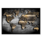 Abstract Continents Map Texture Canvas Print