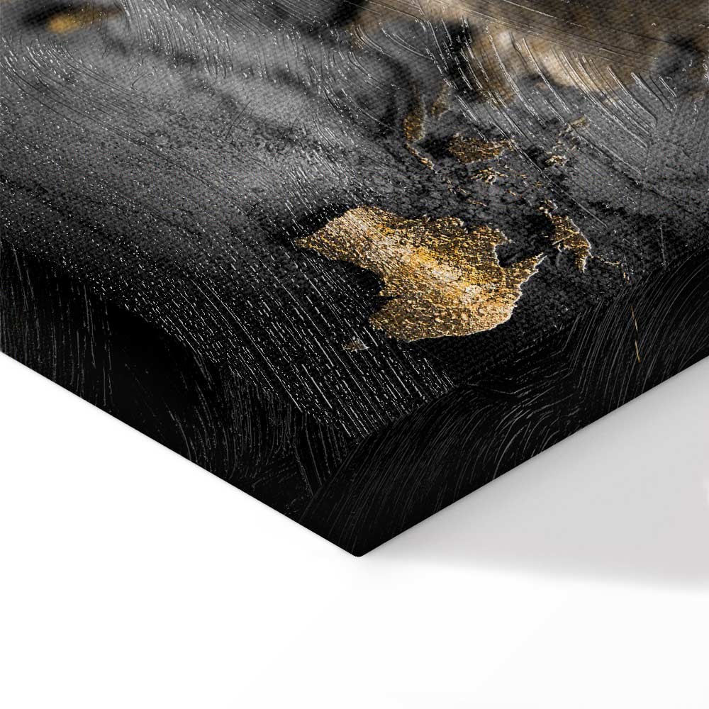 Abstract Continents Map Texture Canvas Print