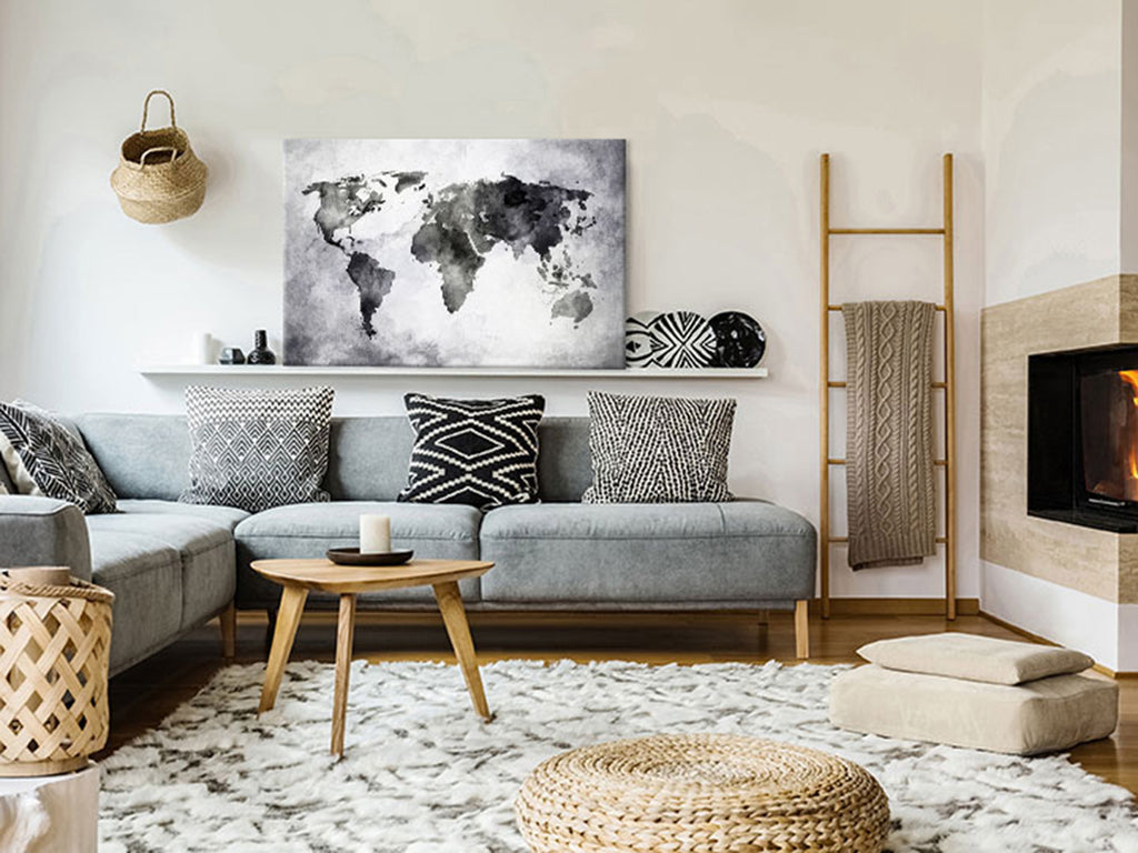 Canvas Print Maps Painted Planet Wide